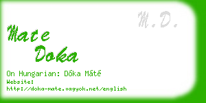 mate doka business card