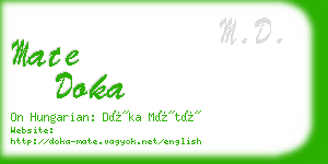 mate doka business card